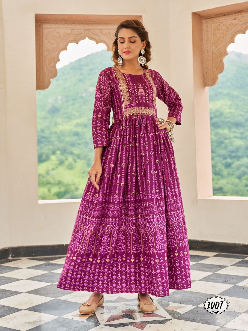 Radhika Honey 1 Rayon Printed Festive Wear Anarkali Kurti Latest Collection